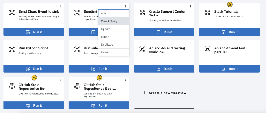 Workflows Upgrades Available